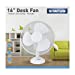 16" White Desk Fan