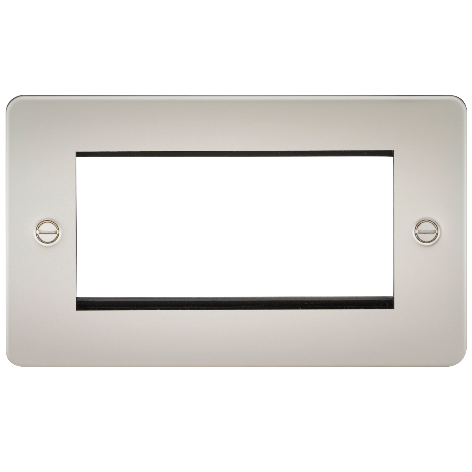 4G Modular Flat Plate Faceplate - Pearl