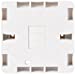 Curved Edge 45A DP Cooker Switch and 13A Socket with Neons (White Rocker)