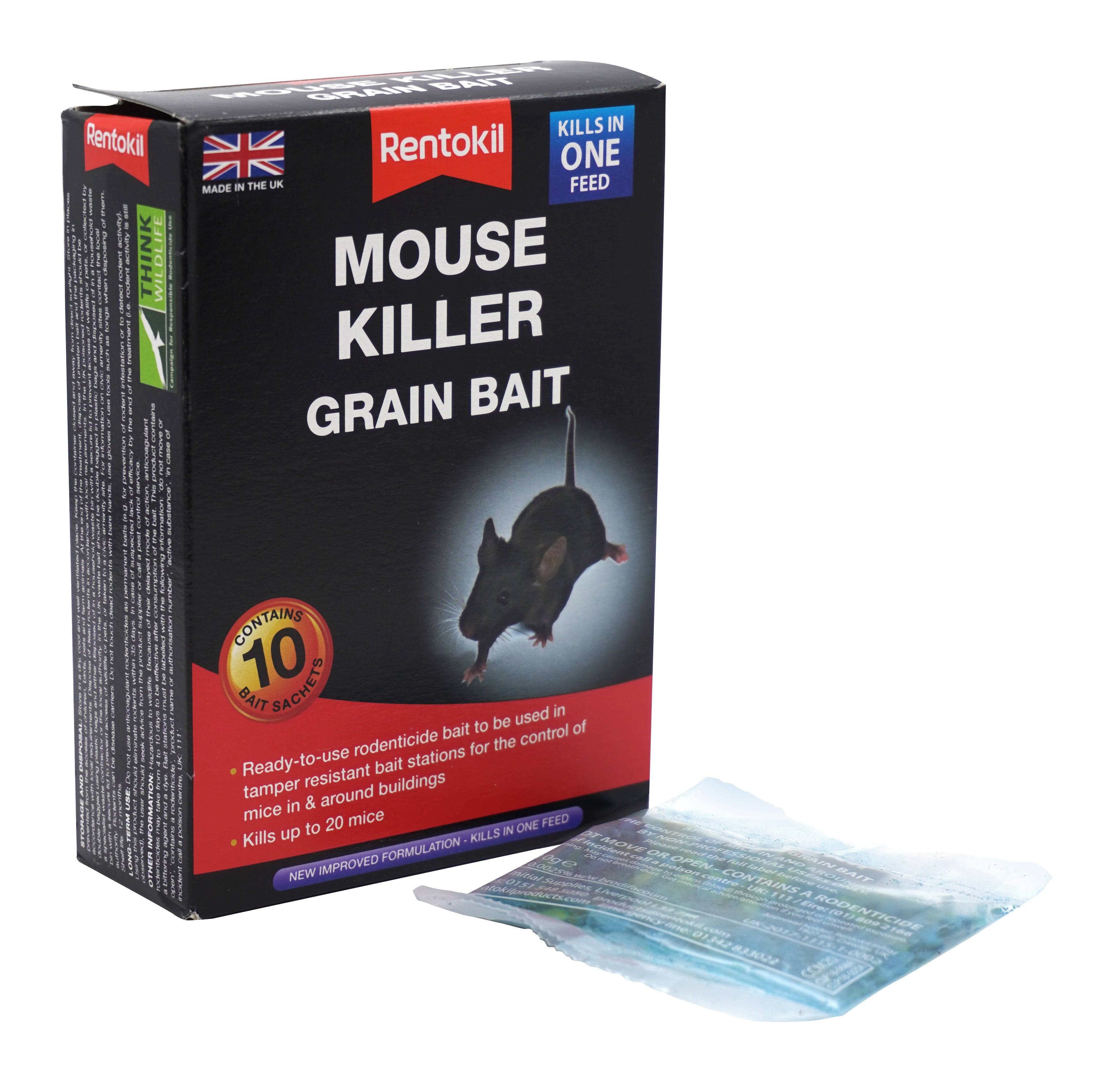 Mouse Killer Grain Bait - 10 Sachet