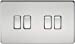 10A 4G 2 Way 230V Screwless Polished Chrome Electric Wall Plate Switch