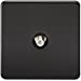 SAT TV Outlet 1G Screwless Matt Black Non-Isolated Wall Plate