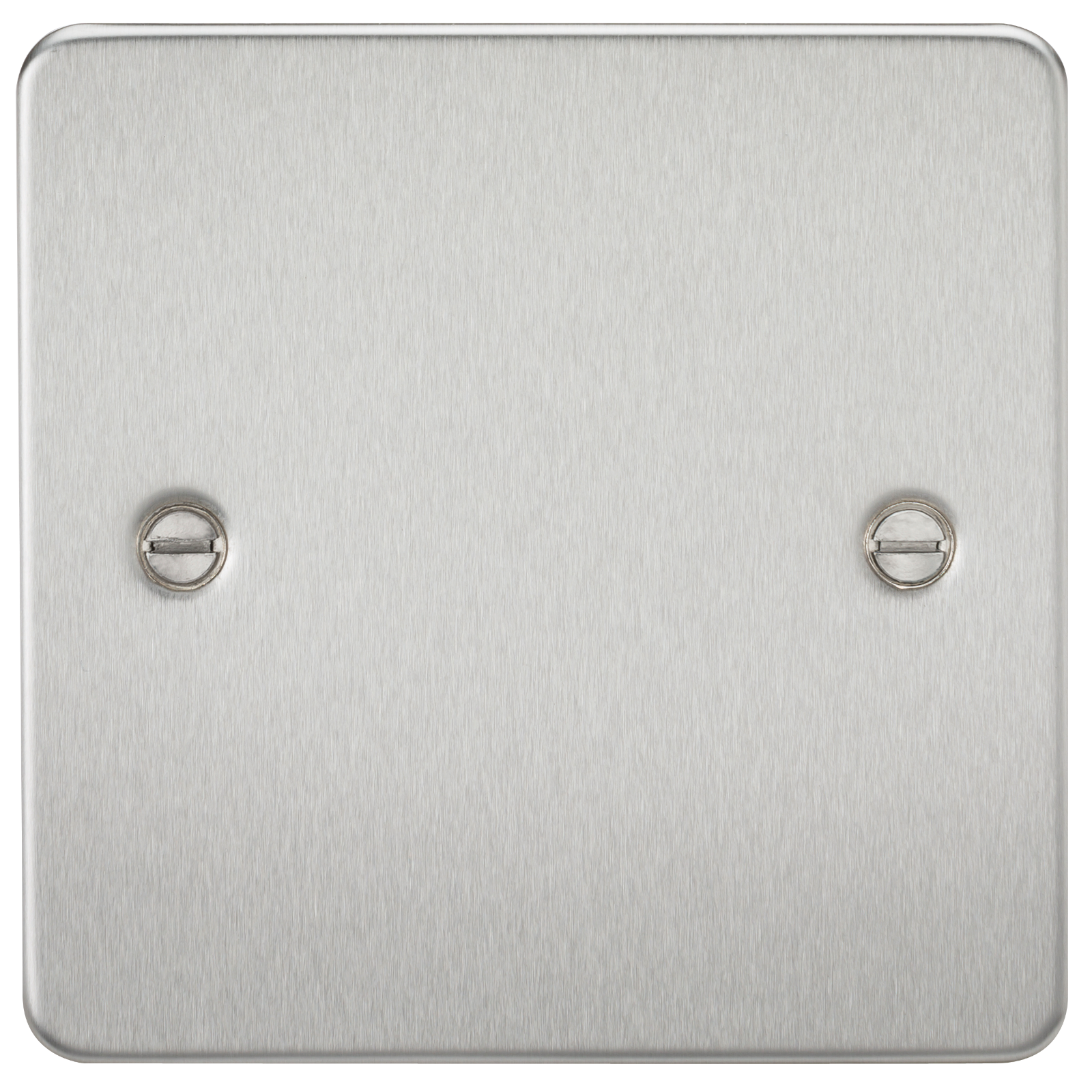 1G Blanking Flat Plate- Brushed Chrome