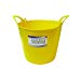 26L Heavy Duty Flexi Flexible Garden Container Storage Bucket Tub - Yellow