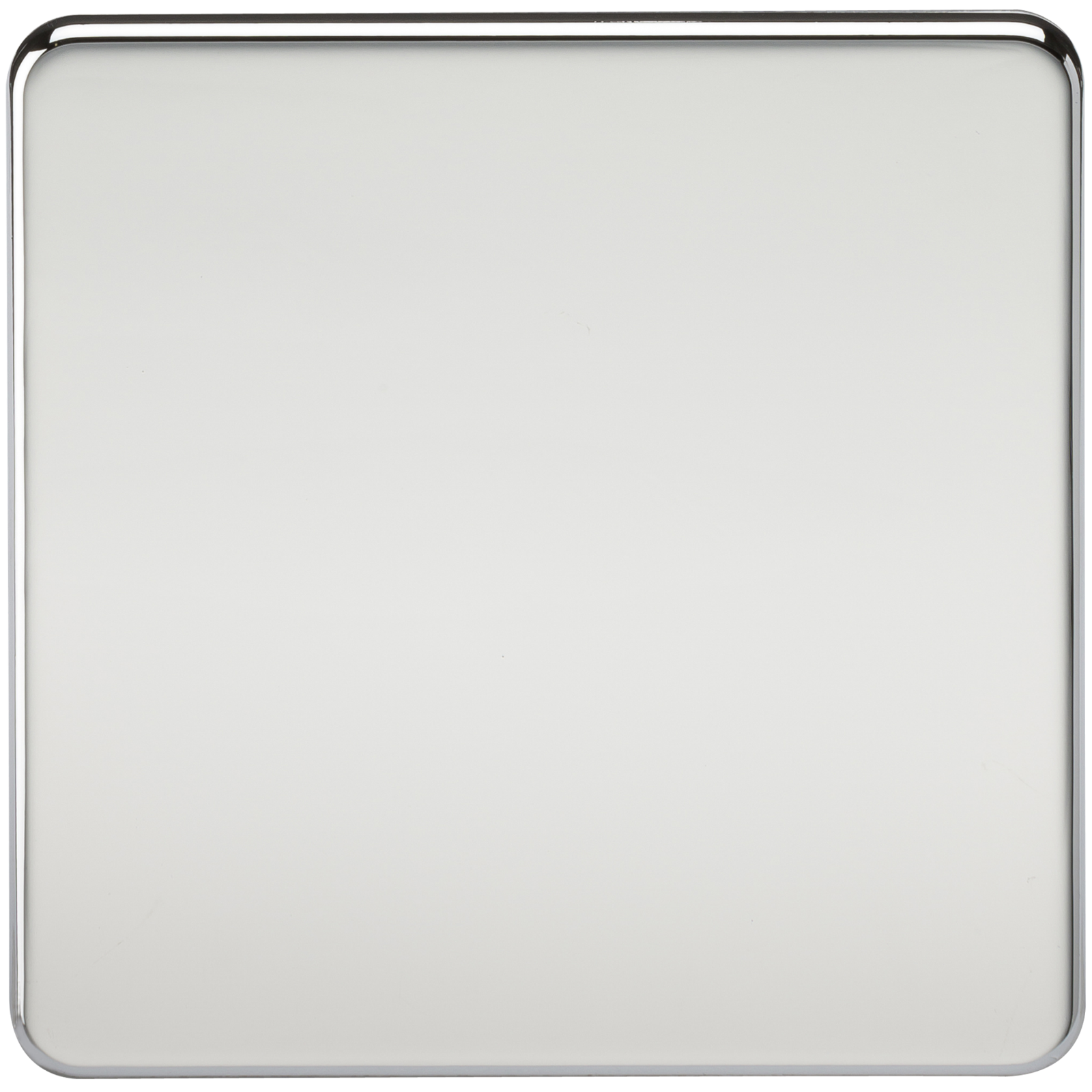 Screwless 1G Blanking Plate Polished Chrome