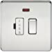13A Screwless Polished Chrome Switched Fused Spur Connector Unit with Neon