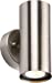 IP20 230V 2x35W max. GU10 Stainless Steel Wall Fixture