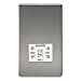 Screwless Black Nickel Shaver Socket Dual Voltage 115/230V - White Insert