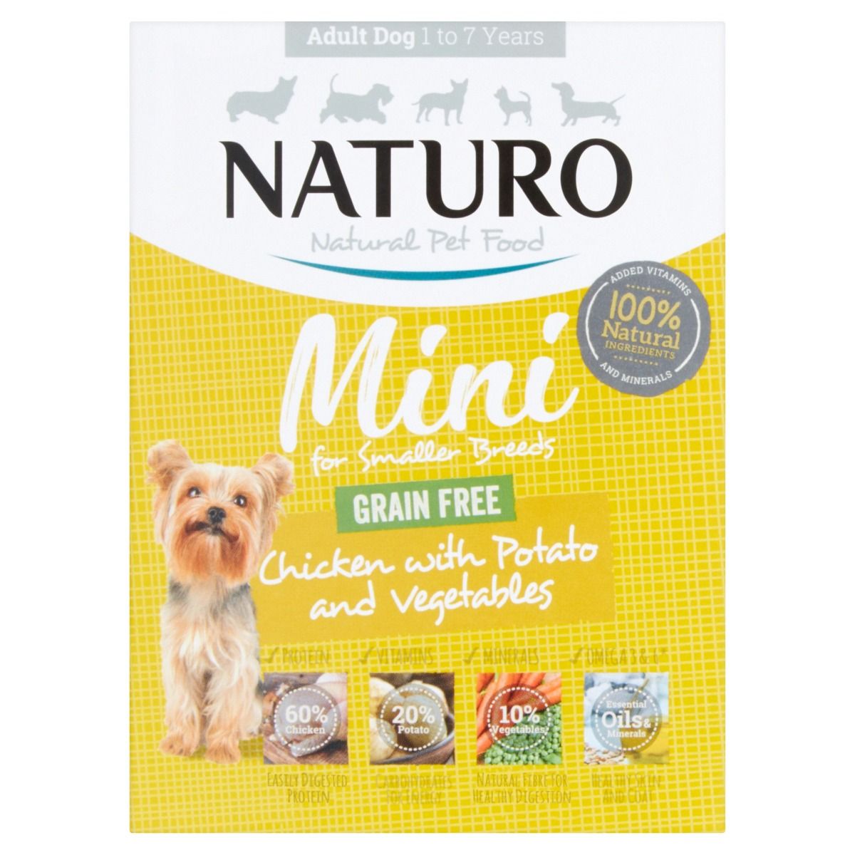 Adult Mini Dog Grain Free Chicken & Potato with Vegetables, 150g X7