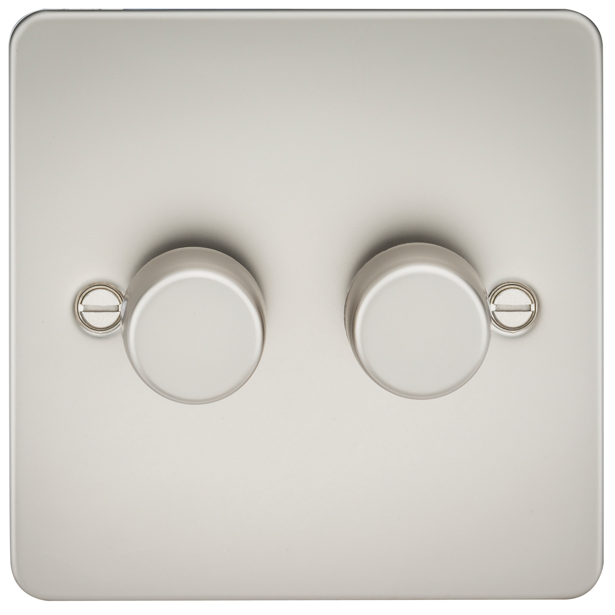 Flat Plate 2G 2 way 10-200W (5-150W LED) trailing edge dimmer - Pearl