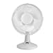 9 Inch White Desk Fan - Oscillating - 2 Speed Settings