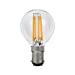 4W Round LED Filament Bulb - Small Bayonet Cap
