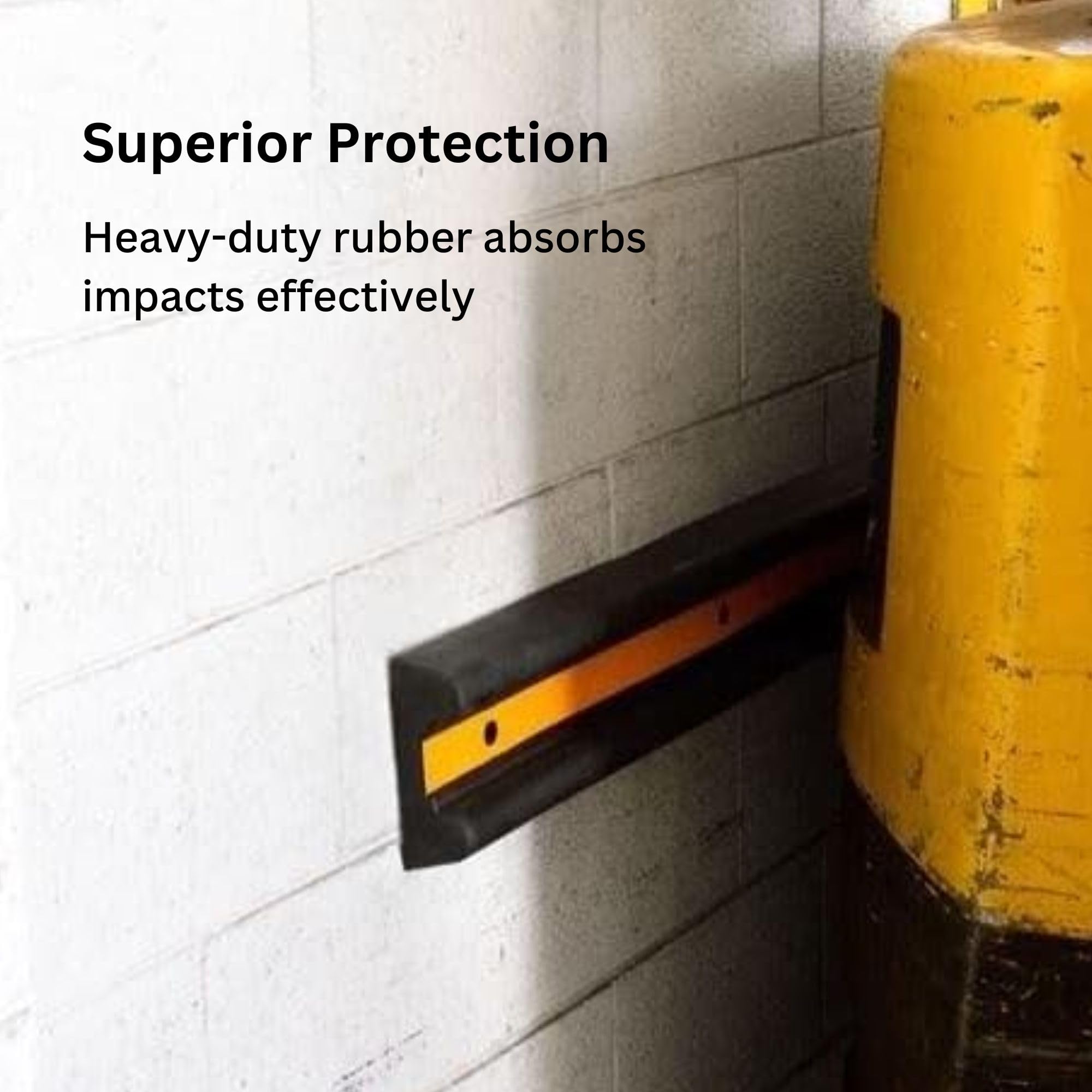 Rubber Wall Protector - Black & Yellow