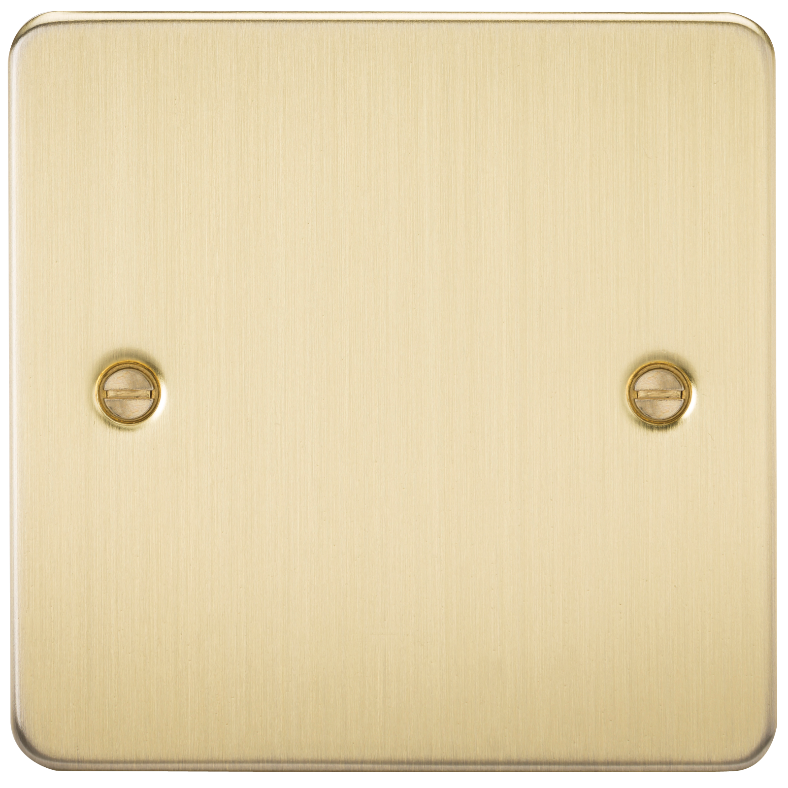 Flat Plate 1G blanking plate - brushed brass