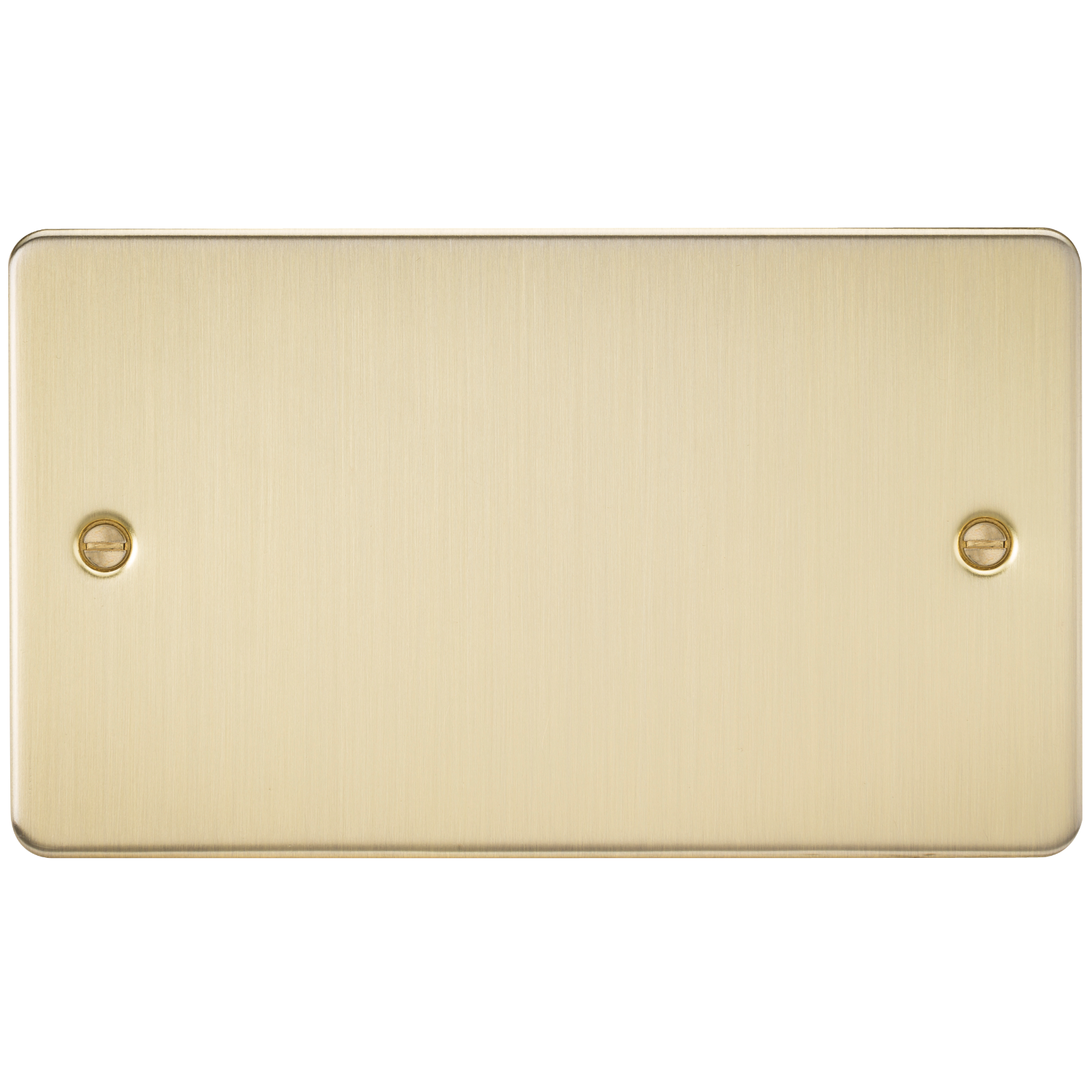 Flat Plate 2G blanking plate - brushed brass