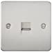 Flat Plate Telephone master socket - brushed chrome