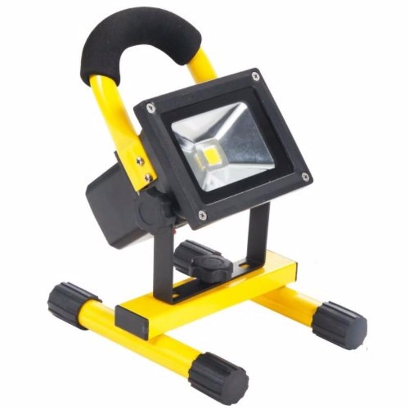 Rechargeable 10W 600 Lumens Bright IP65 LED Site Flood Light
