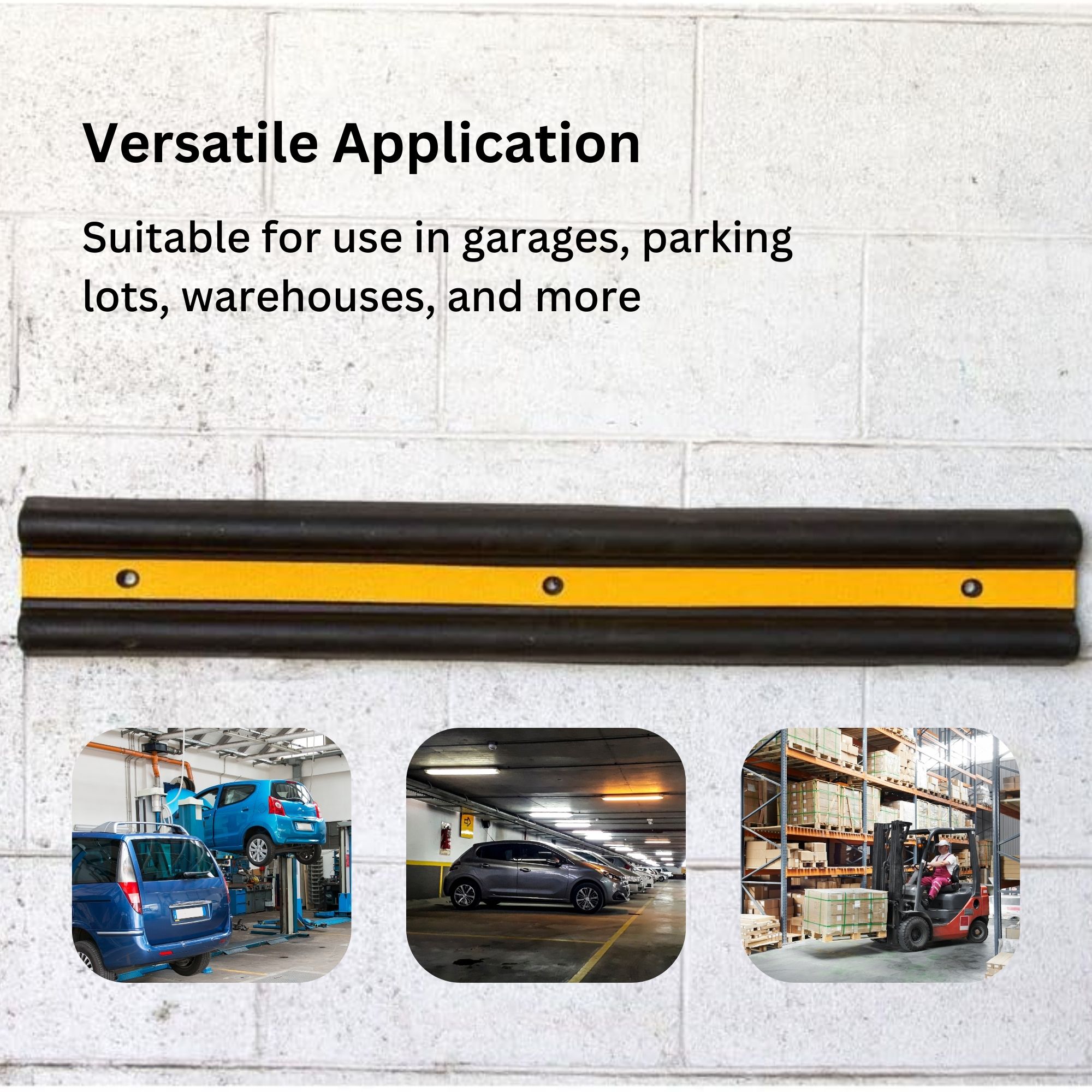 Rubber Wall Protector - Black & Yellow