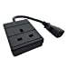 Economy IEC C14 Male to 13A 1 Gang UK Mains Socket Adapter - 10m