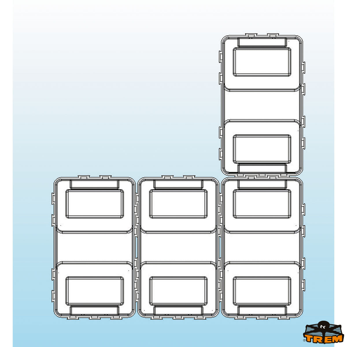 Medium Battery Box With Strap (in Blue)