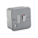 13A Rated Switched Metal Clad Fused Connection Spur Unit & Flex Outlet