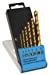 19pc Titanium Nitride Coated HSS Drill Bit Set Size 1-10mm