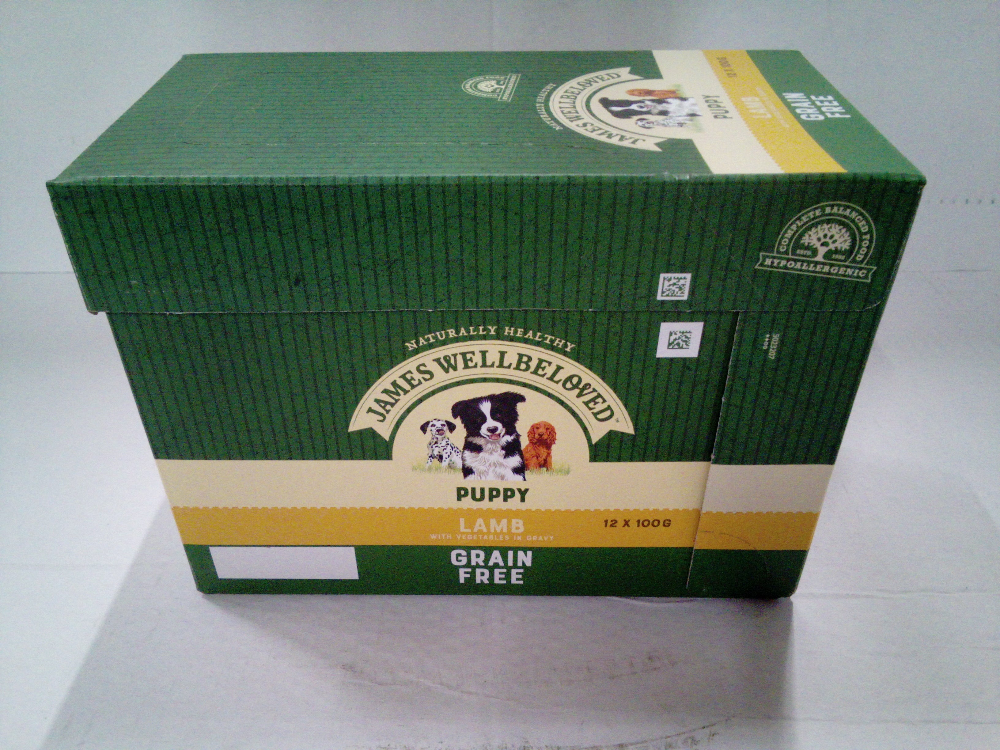 James Wellbeloved Grain Free Puppy Lamb In Gravy Pouch 12 x 100g