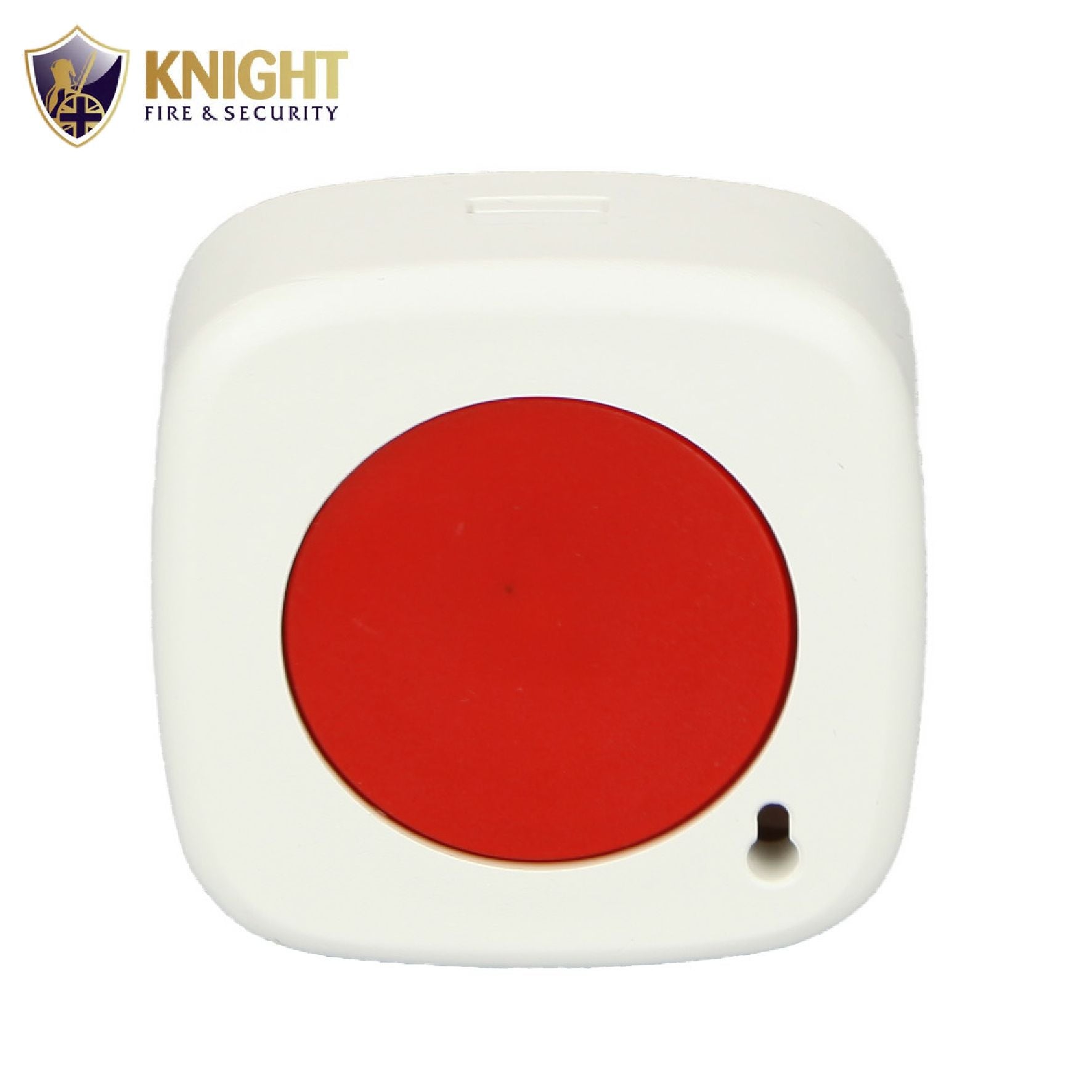 Panic Button Personal Attack Alarm Non-Latching White Plastic - Single Button Centre Push
