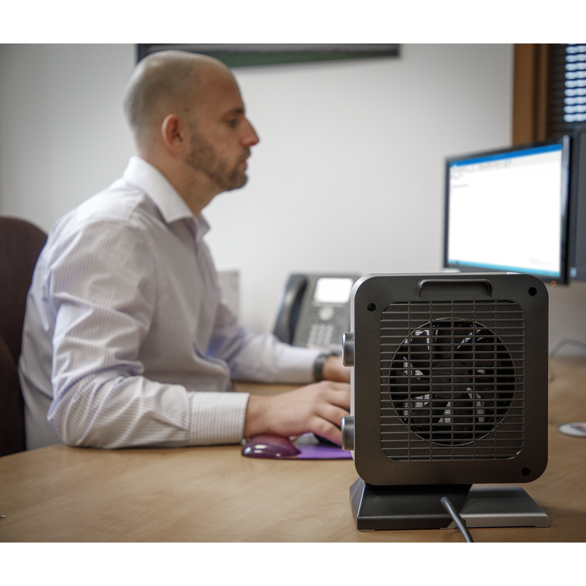 1.4kW Ceramic Fan Heater With Thermostat