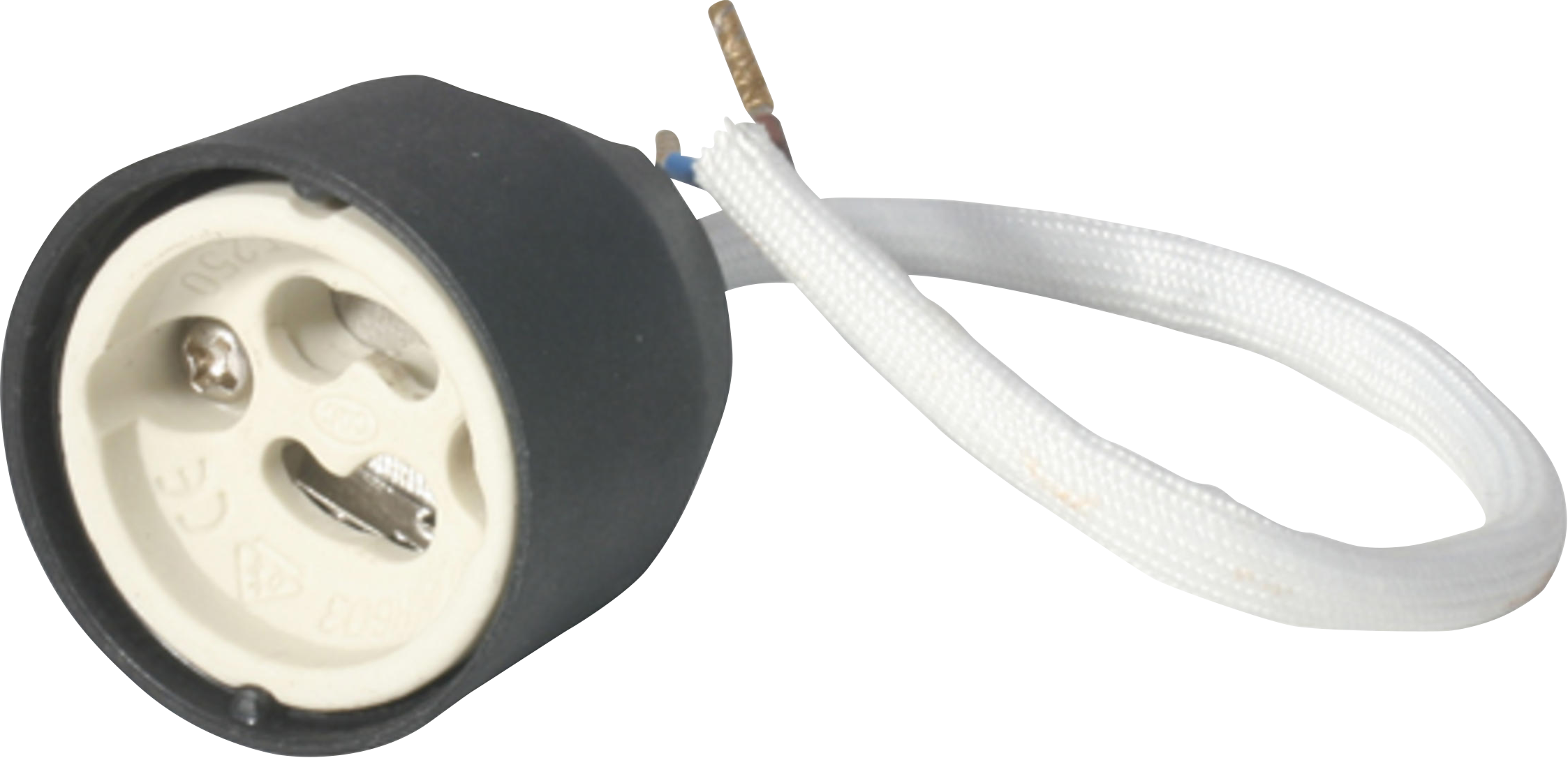 GU10 Lampholder 260mm length silicon impregnated over sheathed cable