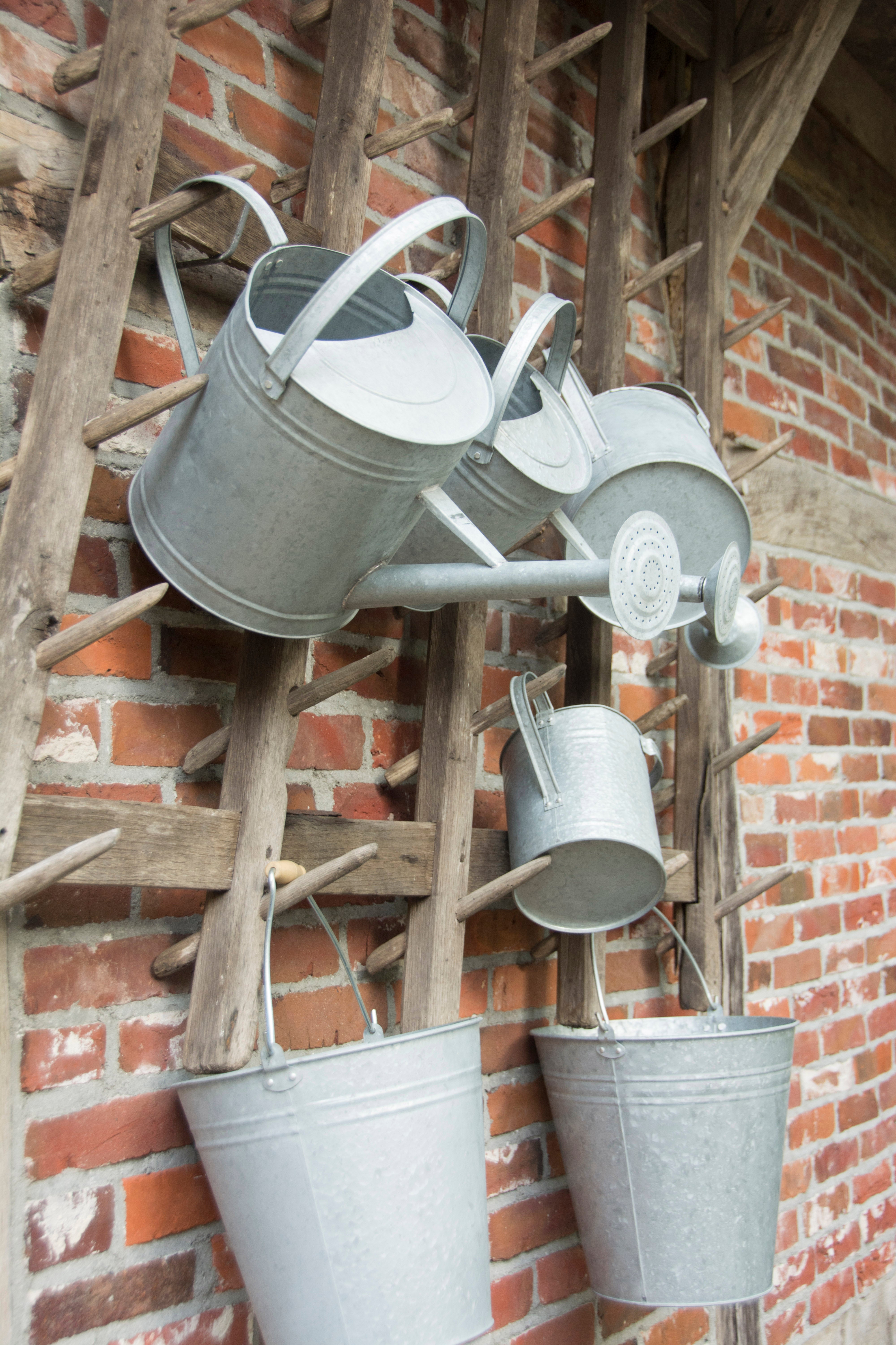 Old Zinc Watering Can, 3.6 Litre