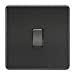 Screwless 20A 1G DP Switch - Matt Black