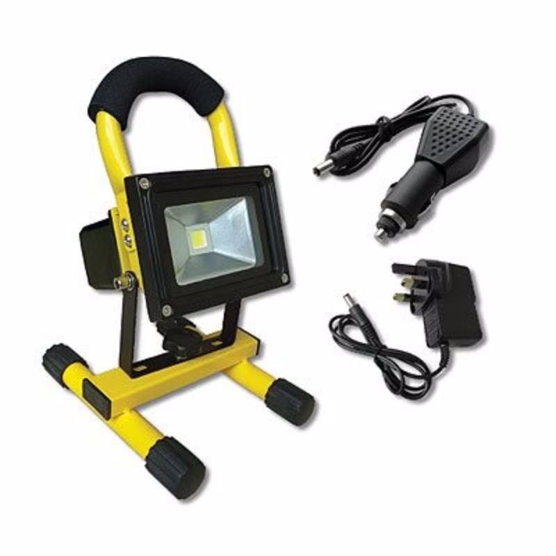 Rechargeable 10W 600 Lumens Bright IP65 LED Site Flood Light