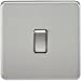 10A 1G 230V Screwless Polished Chrome Intermediate Switch Wall Plate