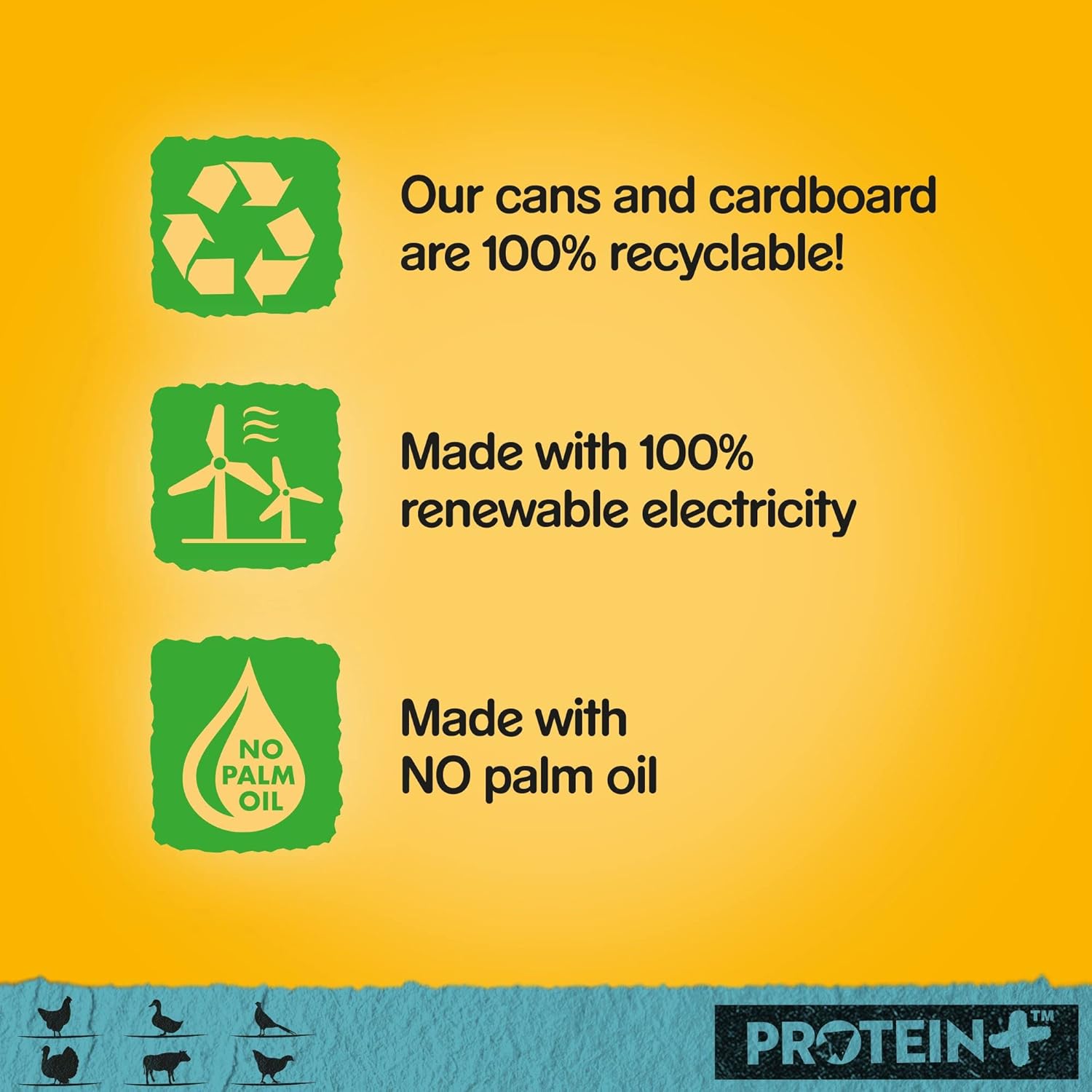 Pedigree Protein Plus Dog Food Tins – 6 x 400g | High Protein Wet Dog Food