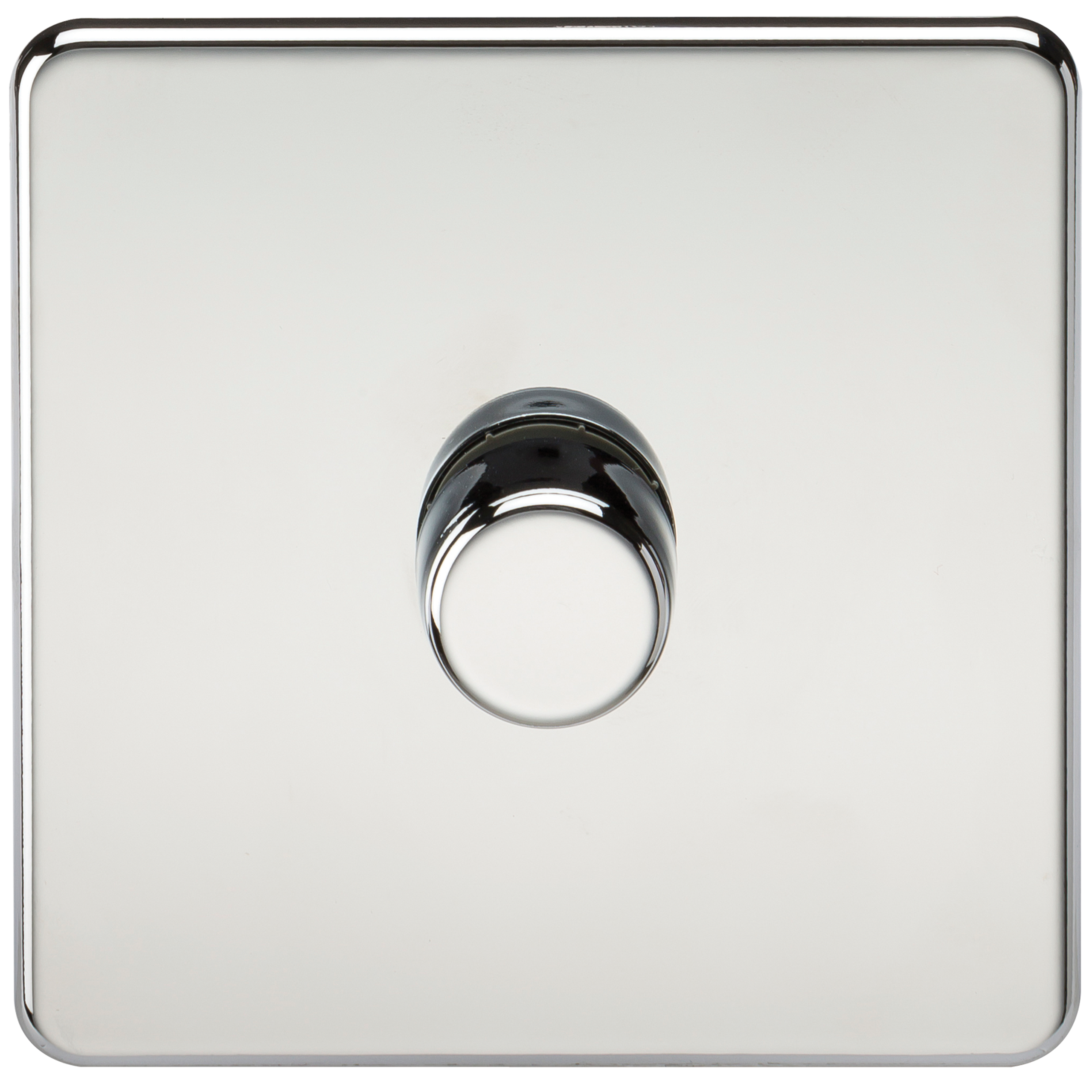 10-200W 1G 2 Way 230V Screwless Polished Chrome Led Compatible Electric Dimmer Switch