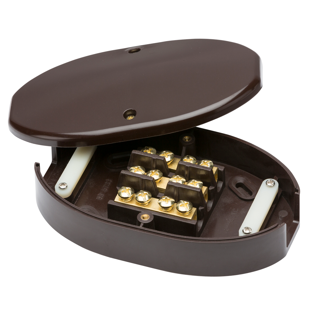 60A Junction Box 3-Terminal - brown