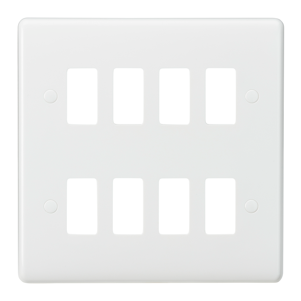 Curved edge 8G grid faceplate