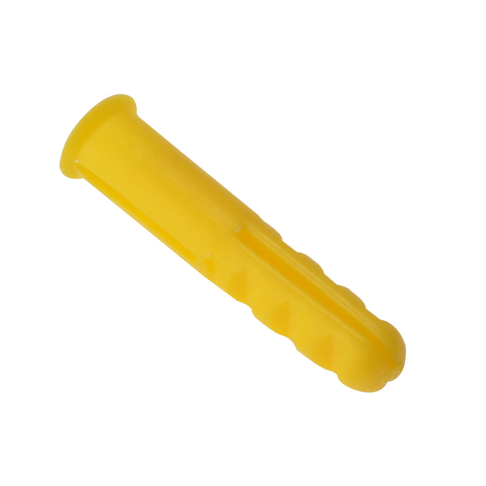 Yellow Plastic 4-6mm Rawl Wall Plugs - 100 Pack