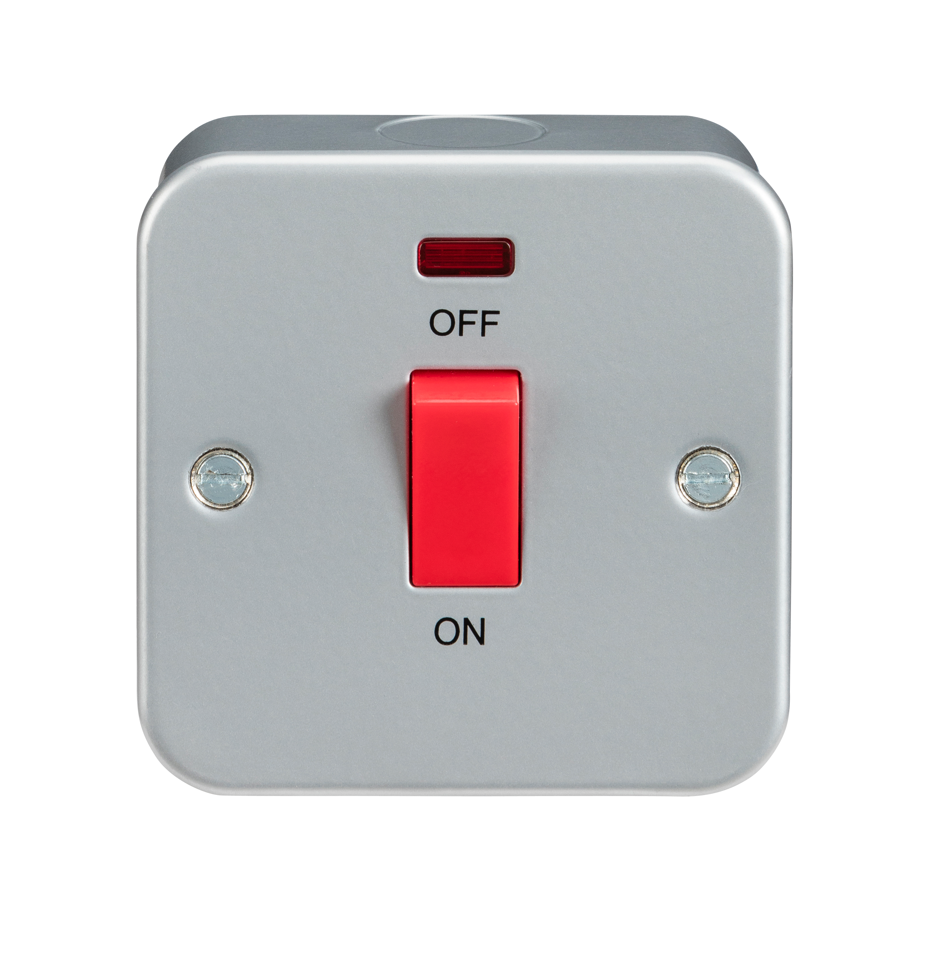 45A 1G DP 230V Metal Clad Switch With Neon