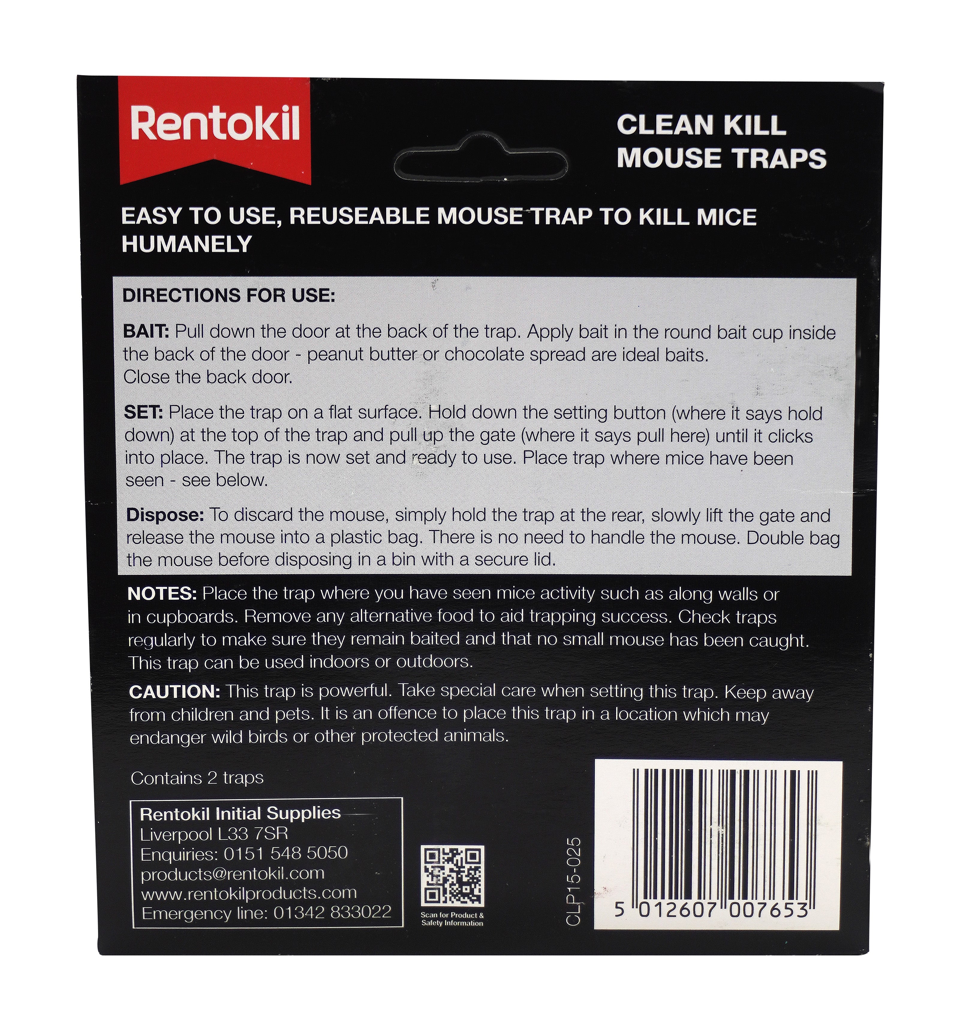 Clean Kill Mouse Traps - Twin Pack