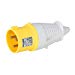 32A 230V IP44 Fast Fit Industrial 3 Pin In-Line Caravan Male Plug