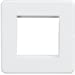 Screwless 2G Modular Faceplate - Matt White