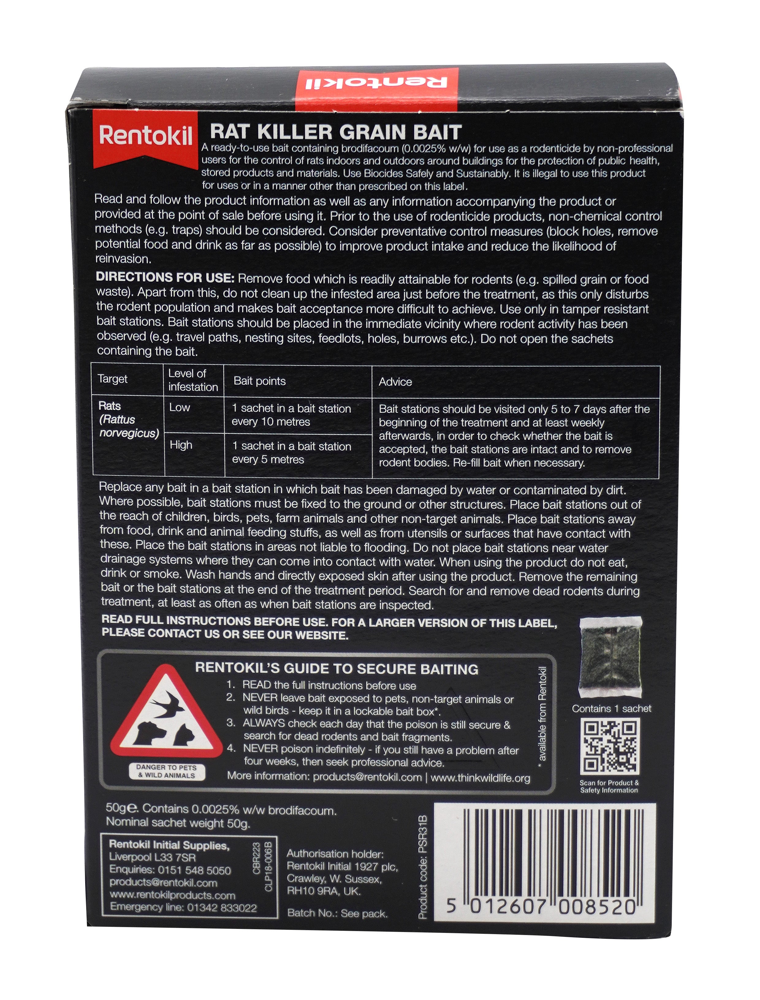 Rat Killer Grain Bait - 1 Sachet