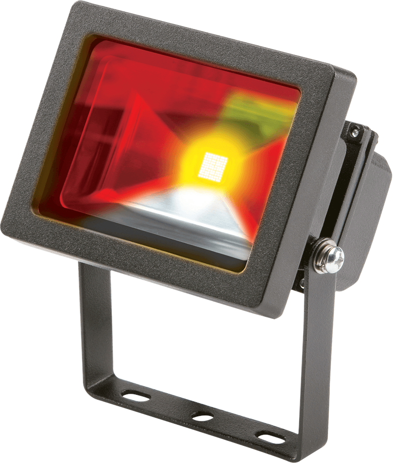 230V IP65 20W RGB LED Black die-cast aluminium floodlight