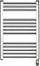 300W Chrome Heated Towel Rail With Thermostat & Manual Temperature Selector