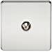 SAT TV Outlet 1G Screwless Polished Chrome Non-Isolated Wall Plate