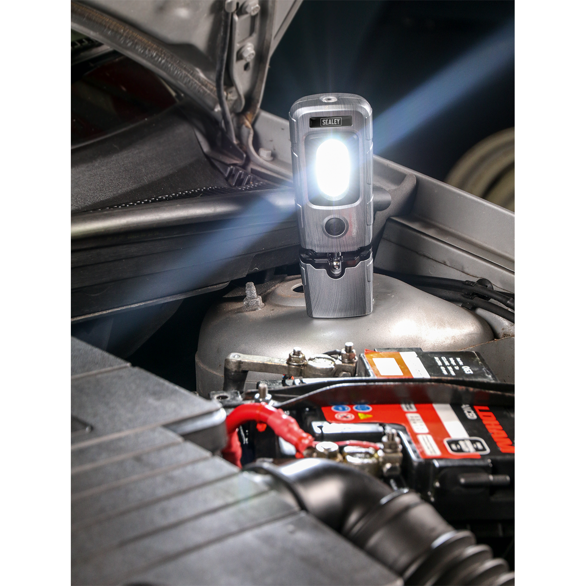 Rechargeable LED 360 Inspection Lamp - Brushed Aluminium