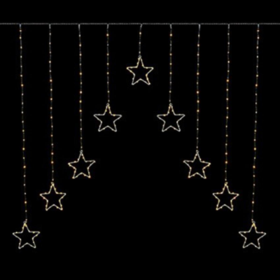 303 LED Curtain Light Pin Wire Curtain, Warm White