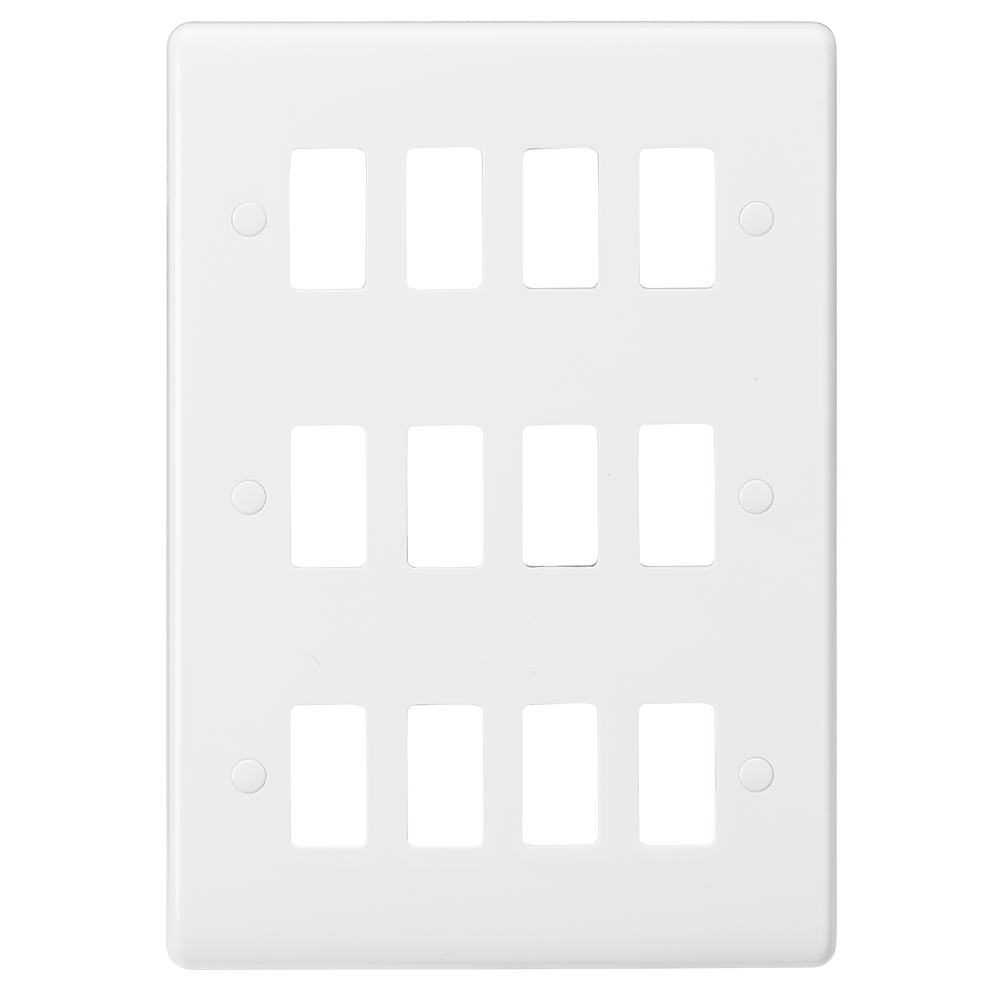 Curved edge 12G grid faceplate